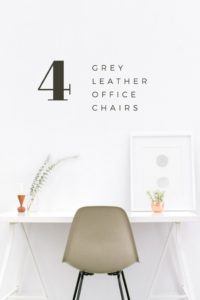 Grey Leather Office Chair